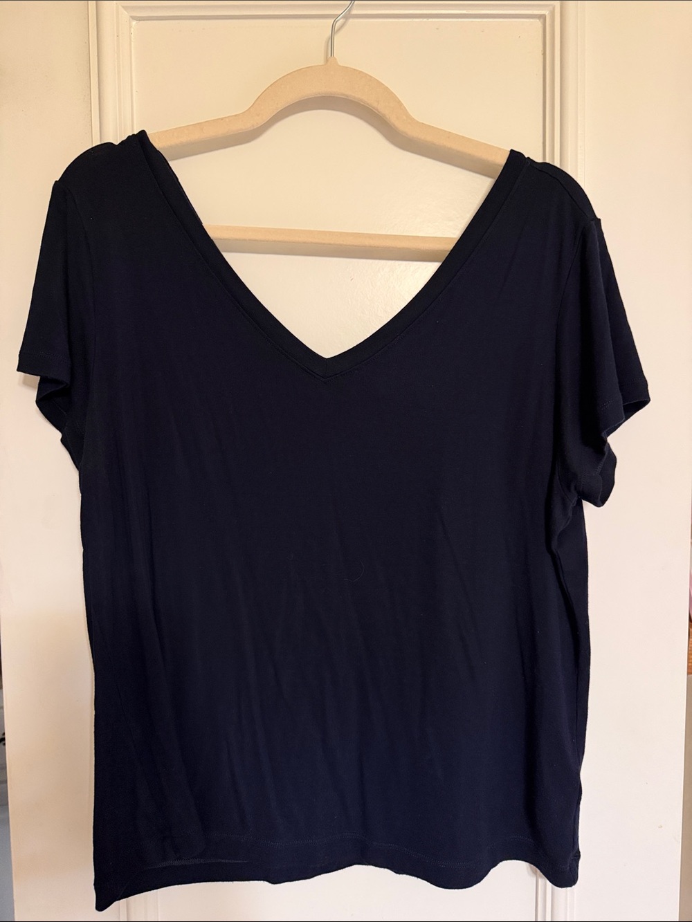 CAbi Navy V-Neck Short Sleeve Tee